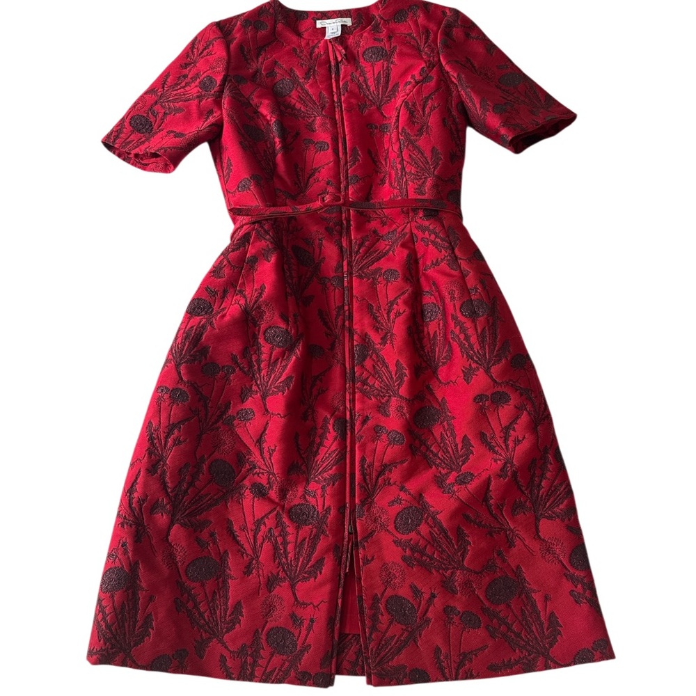 Oscar de la Renta Scarlet Floral Gown